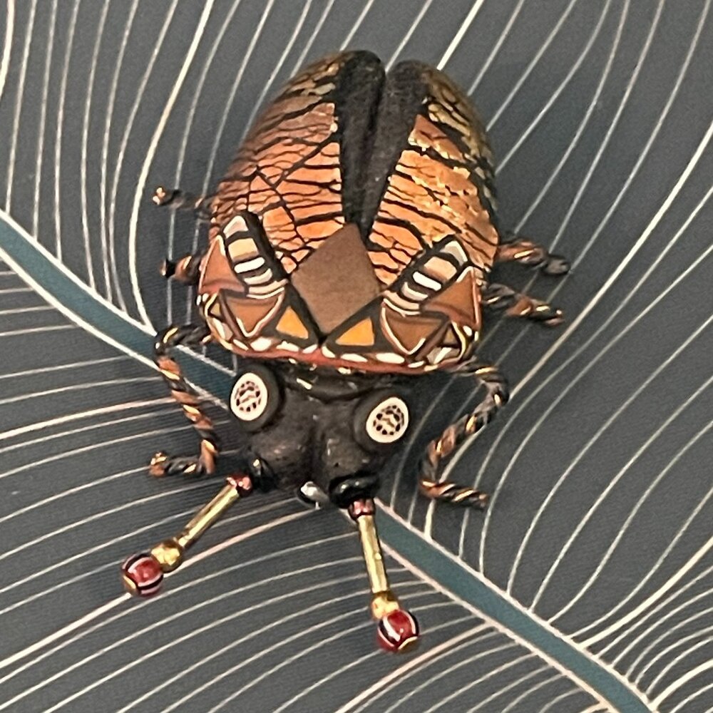 Vintage Yipes! by Joyce Fritz Beetle Brooch Pin